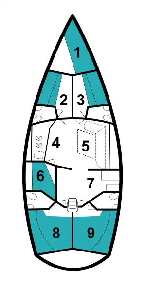 Artemis sail boat layout